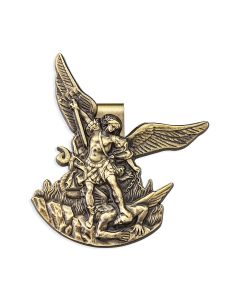 Brass Saint Michael Auto Visor Clip (Sold in Inc. of 3)