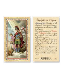 St Florian - Fireman Prayer Laminated Holy Card. Inc. of 25