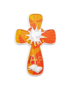 6" Confirmation Resin Cross in Clear Plastic Box