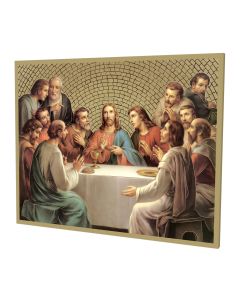 8" x 10" Gold Foil Mosaic Plaque of The Last Supper
