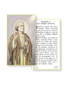 Saint Peter Holy Card in Spanish