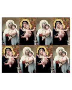 Aurora Mother and Child Eight-Up Micro Perforated Holy Cards