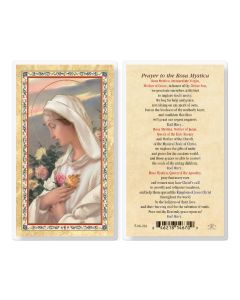 Rose Mystica Laminated Holy Card. Inc. of 25