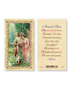 Guardian Angel - Angel of God Laminated Holy Card. Inc. of 25