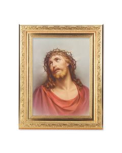 8 1/4" x 10 1/4" Gold Ornate Frame with a 6" x 8" Ecce Homo Print