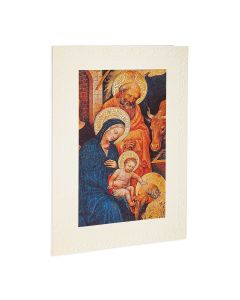 Christmas Greeting Card (10 per Pk) Printed on Linen Card Stock with Embossed Details