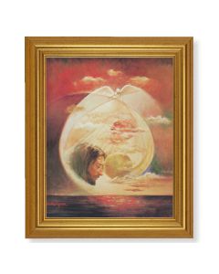 10" x 12" Gold Leaf Finish Beveled Frame with 8" x 10" Holy Spirit (Segura) Textured Art