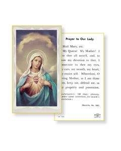 Immaculate Heart of Mary Holy Card 