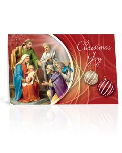 Holy Family with Shepherds Christmas Greeting Cards