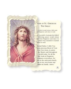 St Gertrude The Great Holy Card