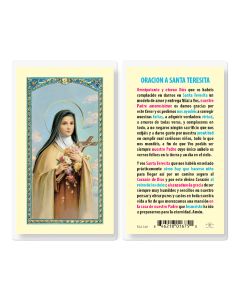 Oracion a Santa Teresita Holy Card