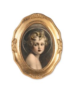 3 1/2" x 4 1/2" Gold Leaf Framed with a Light of the World Print-P65