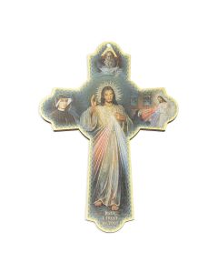 Divine Mercy Wooden Wall Cross