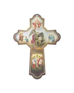 Saint Michael and Archangels Wooden Wall Cross