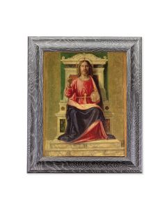 10 1/2" x 12 1/2" Grey Oak Finish Frame with an 8" x 10" King of Heaven Print