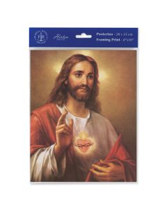 8" x 10" La Fuente: Sacred Heart of Jesus Print (sold in inc. of 3)