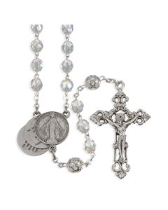 7mm Crystal Mystery Center Rosary 