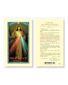 El Rosario de la Misericordia Holy Card