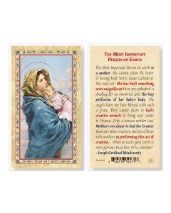 Most Important Person on Earth Laminated Holy Card. Inc. of 25