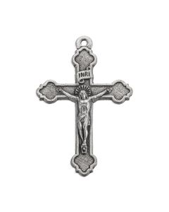 2" Antiqued Silver Oxidized Crucifix