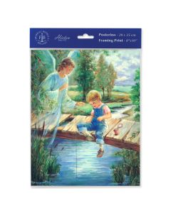 8" x 10" Blanc: Guardian Angel with Boy Print (sold in inc. of 3)