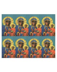 Aurora Original Our Lady of Czestochowa Eight-Up Micro Perforated Holy Cards