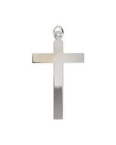 Nickel Finish Cross with Jump Ring