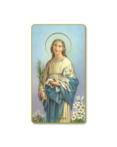 Saint Agnes Holy Card