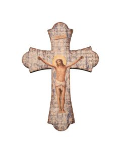 Crucifixion 10" Laser Cut Wood Vintage Cross