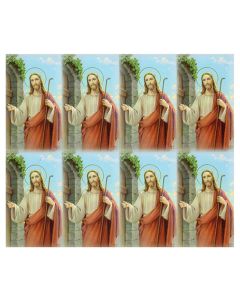 Christ Knocking on the Door Eight-Up Micro Perforated Holy Cards