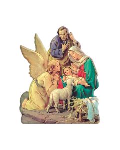 Magnetic Resin Statuette of the Holy Family with Angel 