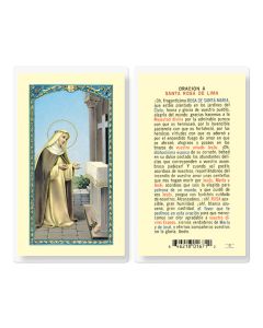 Oracion a Santa Rosa de Lima Holy Card