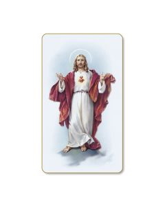 Sacred Heart of Jesus Standing Holy Card