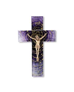 10" Extended Gold Halo in Spiral Dark to Light Purple and Museum Gold Tone Corpus-P65