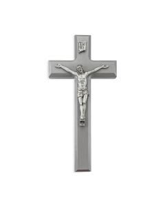 10" Grey Cross with Fine Pewter Corpus