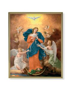 8" x 10" Gold Plaque Frame with a Our Lady Untier of Knots Print