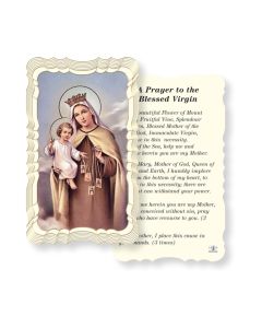 Prayer of Our Lady of Mt Carmel Holy Card