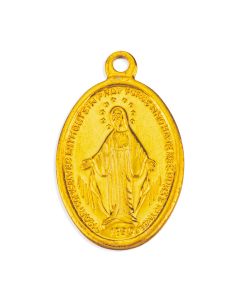 Gold Tone Aluminum Miraculous Medal