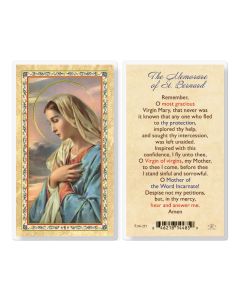 The Memorare of St. Bernard - Our Lady of Grace Laminated Holy Card. Inc. of 25