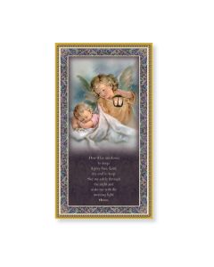Guardian Angel with a Lantern Plaque with Prayer