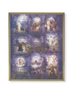 8" x 10" Gold Plaque Frame with an Apostles Creed Print