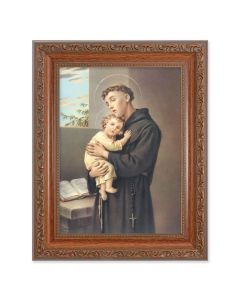 8.25" x 10.25" Ornate Wood Frame with a 6" x 8" Saint Anthony Print