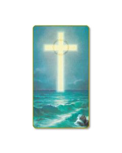 Cross on the Ocean Holy Card