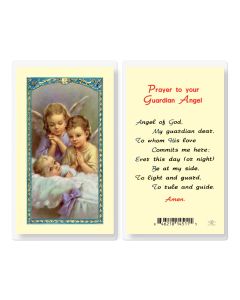 Guardian Angels Angel of God Holy Card