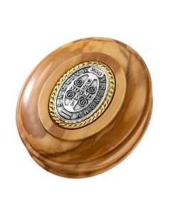 Saint Benedict Olive Wood Keepsake Box