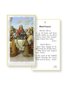 Meal Prayers Holy Card 