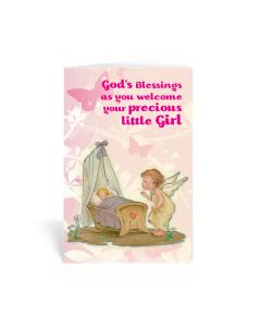 Gods Blessings As You Welcome Your Precious Girl Greeting Card