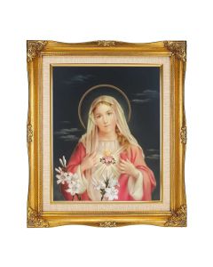 8"x10" Simeone: IHM Textured Art 12"x14" Ornate Antiqued Gold Frame with Inner Linen Border 