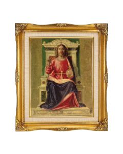 8"x10" The King of Heaven Textured Art in a 12"x14" Ornate Antiqued Gold Frame with Inner Linen Border