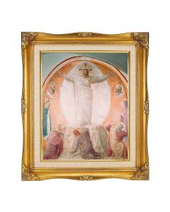 8"x10" Transfiguration of Christ Textured Art in a 12"x14" Ornate Antiqued Gold Frame with Inner Linen Border 